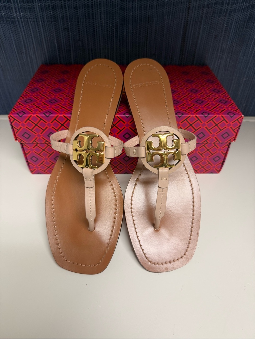 *Worn Once* EUC Tory Burch Mini Millers, Seashell Pink/Calf Leather, Size 8.5